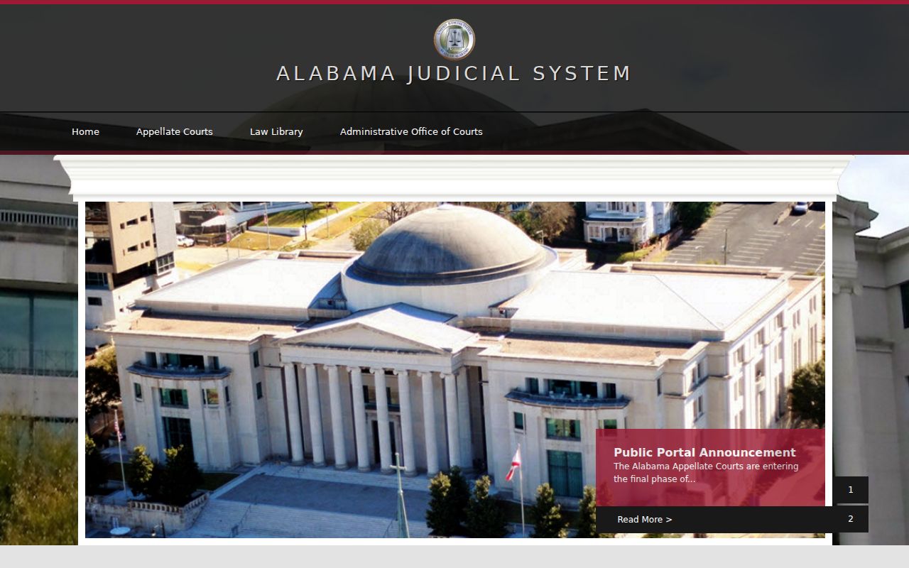 Morgan County court docket and Alabama appellate court structure