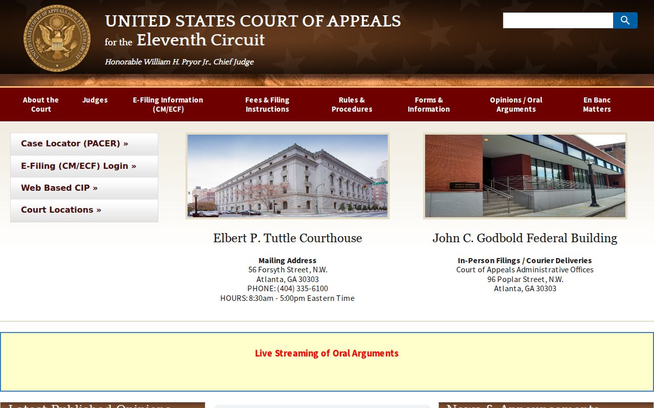 Falkville court docket comparison with federal appellate court boundary